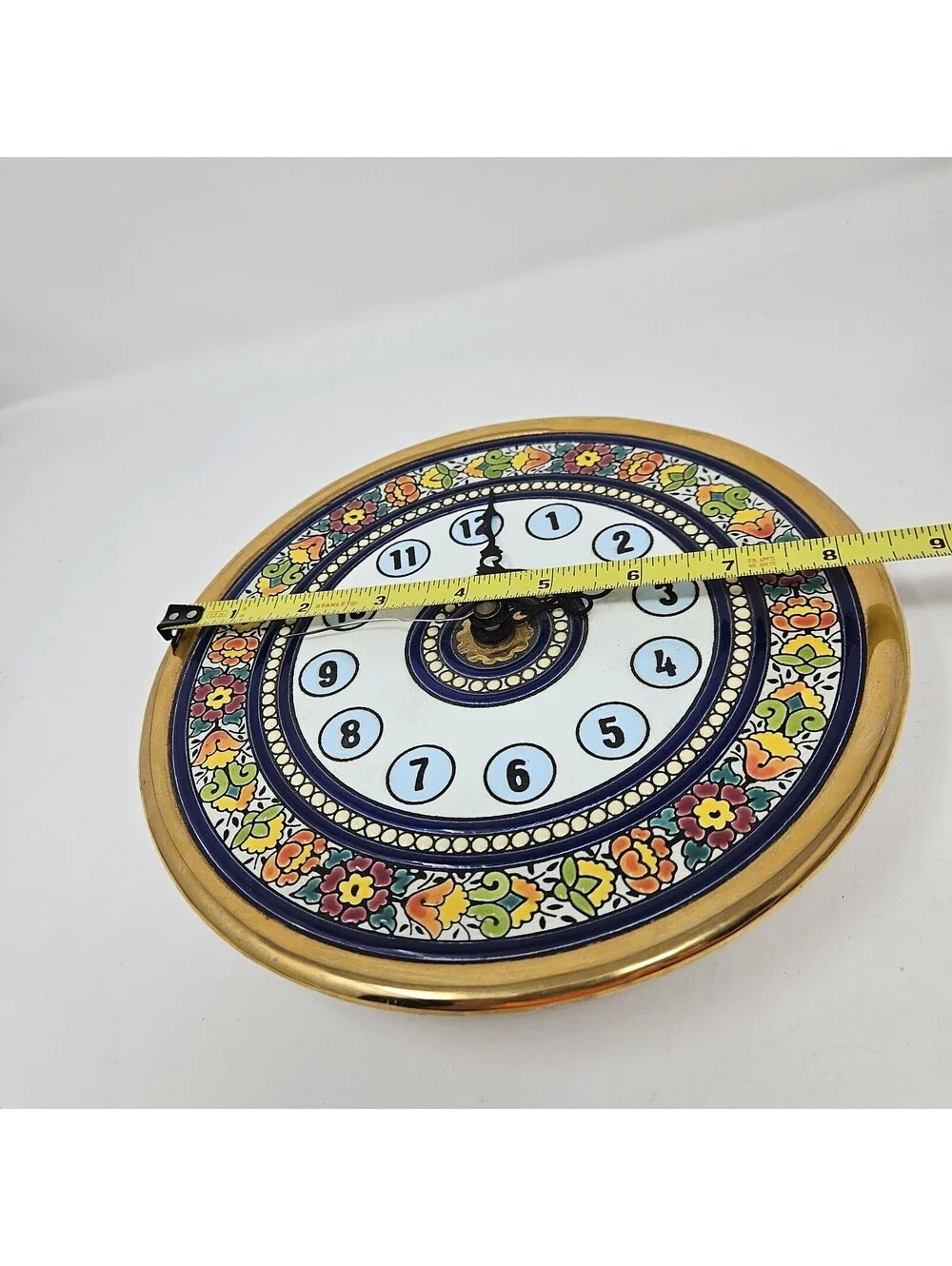 CEARCO Pintado a Mano Con Esmaltes Y ORO de Ley 24K Gold Clock Plate Face Parts